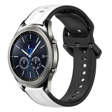 22mm Two-Tone Silicone Watch Band Compatible With Gear S3