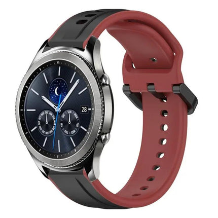 22mm Two-Tone Silicone Watch Band Compatible With Gear S3