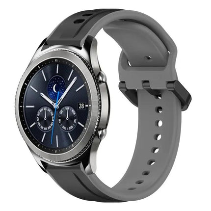 22mm Two-Tone Silicone Watch Band Compatible With Gear S3