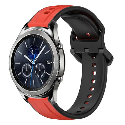 22mm Two-Tone Silicone Watch Band Compatible With Gear S3