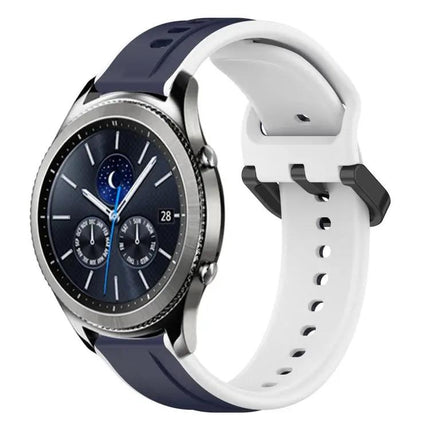 22mm Two-Tone Silicone Watch Band Compatible With Gear S3