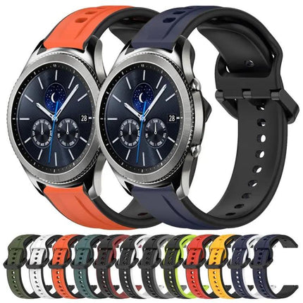 22mm Two-Tone Silicone Watch Band Compatible With Gear S3