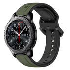 For Samsung Gear S3 Frontier / Dark Green+Black