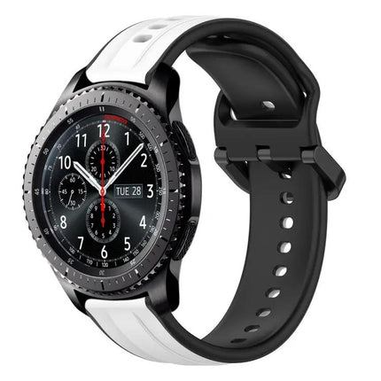 22mm Two-Tone Silicone Watch Band Compatible With Gear S3