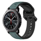 For Samsung Gear S3 Frontier / Olive Green + Black