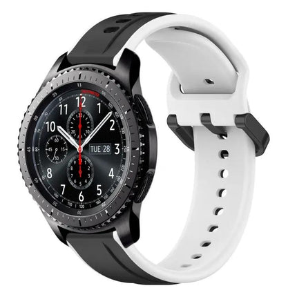 22mm Two-Tone Silicone Watch Band Compatible With Gear S3
