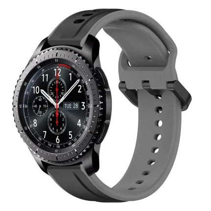 22mm Two-Tone Silicone Watch Band Compatible With Gear S3