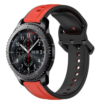 22mm Two-Tone Silicone Watch Band Compatible With Gear S3