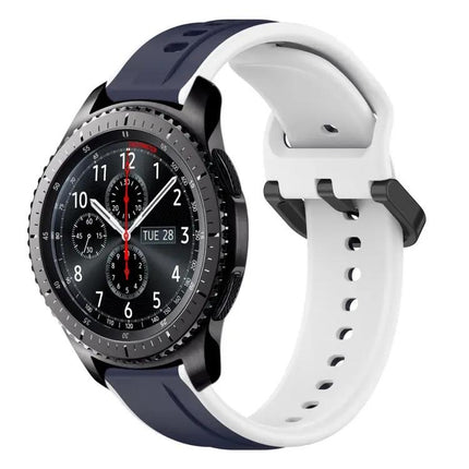 22mm Two-Tone Silicone Watch Band Compatible With Gear S3