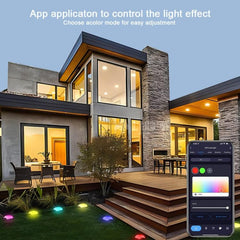 Smart APP-Controlled Outdoor Garden Lamp with Music Sync and WIFI Connectivity