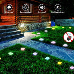 Lámpara de jardín con control por aplicación inteligente y WIFI para exteriores CP01, luces de suelo para exteriores con sincronización musical