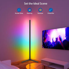 SAL004B Lámpara de suelo LED RGB con ambiente musical y enchufe USB para barra de casa