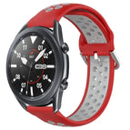 For Samsung Galaxy Watch3 45mm / Red+Grey