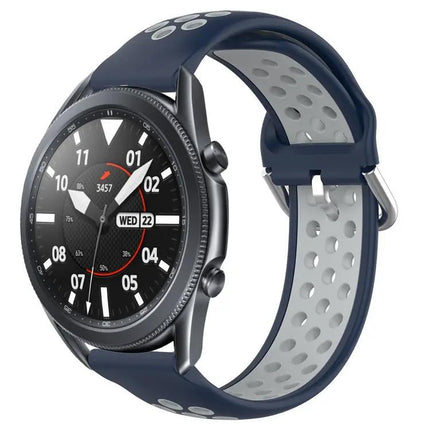22mm Perforated Silicone Watch Band For Galaxy Watch3 45mm