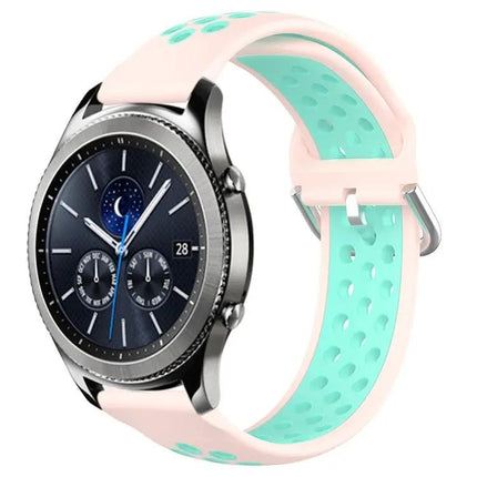 22mm Perforated Silicone Watch Band for Gear S3 Classic