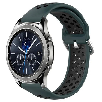22mm Perforated Silicone Watch Band for Gear S3 Classic