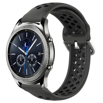 22mm Perforated Silicone Watch Band for Gear S3 Classic