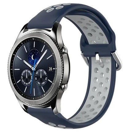 22mm Perforated Silicone Watch Band for Gear S3 Classic
