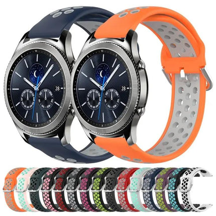 22mm Perforated Silicone Watch Band for Gear S3 Classic
