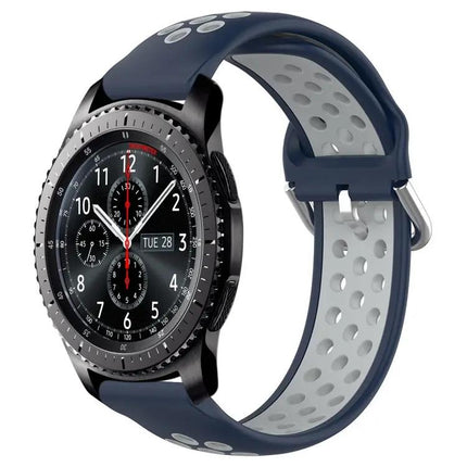 22mm Perforated Silicone Sport Watch Band Samsung Gear S3