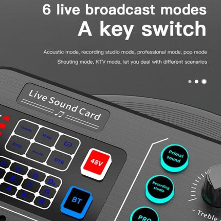 Voice Changer for Everyday Live Streaming and Content Creation wireless live sound card with one-key mode switch and 6 broadcast modes