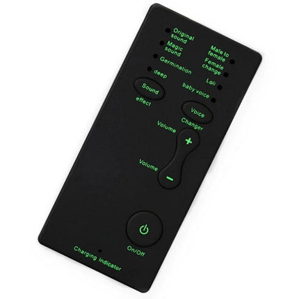 M1 Voice Changer Device for Casual Gaming and Social Fun handheld black remote with buttons for voice change, volume, sound effects and on/off