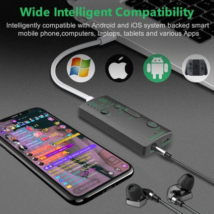 M1 Voice Changer Device for Casual Gaming and Social Fun handheld 3.5mm voice modulator connected to phone, laptop and earbuds
