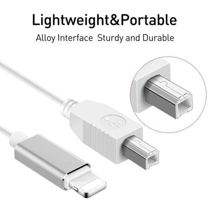 MIDI Cable for iPhone Music Sessions at Home or Travel - lightweight portable Lightning to MIDI DIN cable for connecting iPhone/iPad to keyboards and drum machines