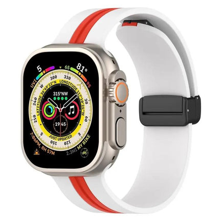 Two-Tone Silicone Magnetic Clasp Watch Band for 49/45mm