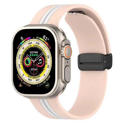 Two-Tone Silicone Magnetic Clasp Watch Band for 49/45mm