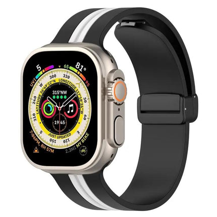 Two-Tone Silicone Magnetic Clasp Watch Band for 49/45mm