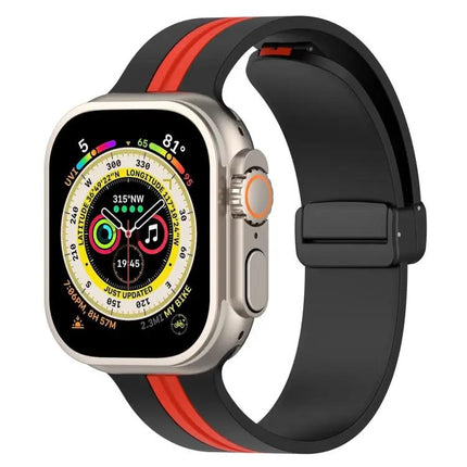 Two-Tone Silicone Magnetic Clasp Watch Band for 49/45mm