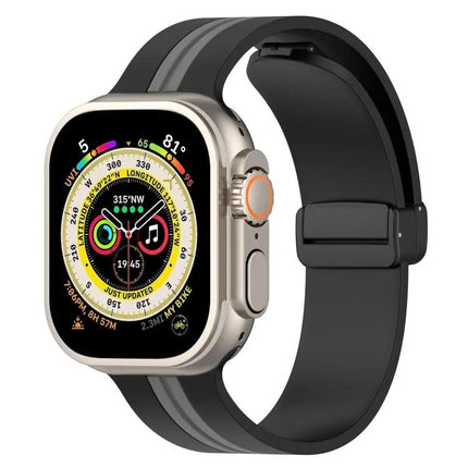 Two-Tone Silicone Magnetic Clasp Watch Band for 49/45mm