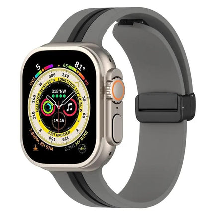 Two-Tone Silicone Magnetic Clasp Watch Band for 49/45mm