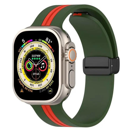 Two-Tone Silicone Magnetic Clasp Watch Band for 49/45mm