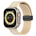 For Apple Watch Ultra 49mm / Khaki + White
