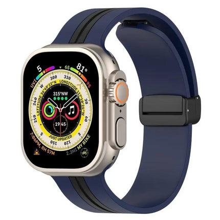 Two-Tone Silicone Magnetic Clasp Watch Band for 49/45mm