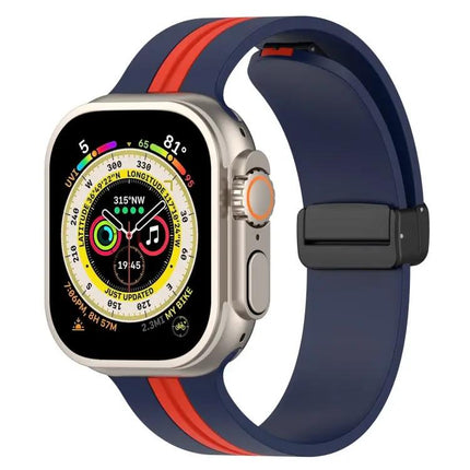 Two-Tone Silicone Magnetic Clasp Watch Band for 49/45mm