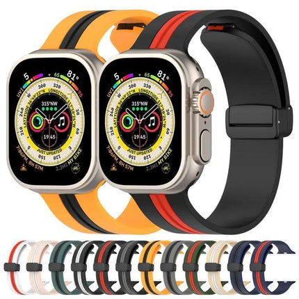 Two-Tone Silicone Magnetic Clasp Watch Band for 49/45mm