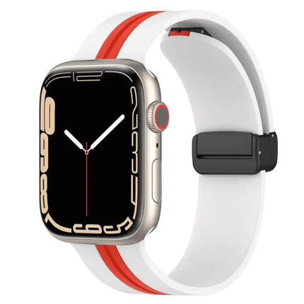 Two-Tone Silicone Magnetic Clasp Watch Band for 49/45mm