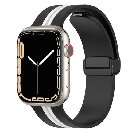 Two-Tone Silicone Magnetic Clasp Watch Band for 49/45mm