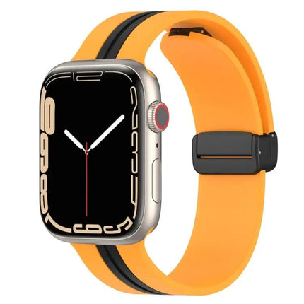 Two-Tone Silicone Magnetic Clasp Watch Band for 49/45mm