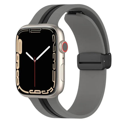 Two-Tone Silicone Magnetic Clasp Watch Band for 49/45mm