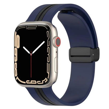 Two-Tone Silicone Magnetic Clasp Watch Band for 49/45mm