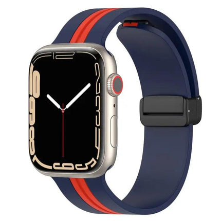 Two-Tone Silicone Magnetic Clasp Watch Band for 49/45mm