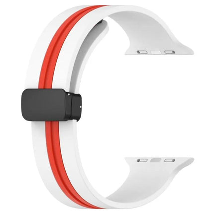 Apple Watch Band 41mm Silicone Two-Tone Magnetic Clasp