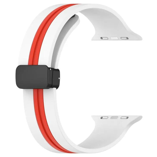 Apple Watch Band 41mm Silicone Two-Tone Magnetic Clasp | Syndmart