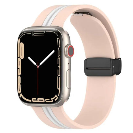 Apple Watch Band 41mm Silicone Two-Tone Magnetic Clasp