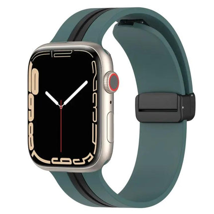 Apple Watch Band 41mm Silicone Two-Tone Magnetic Clasp