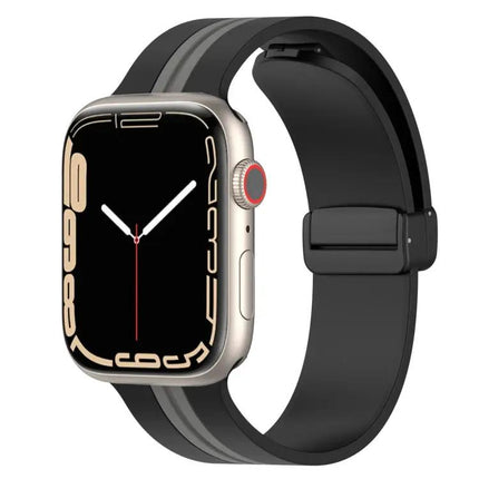 Apple Watch Band 41mm Silicone Two-Tone Magnetic Clasp